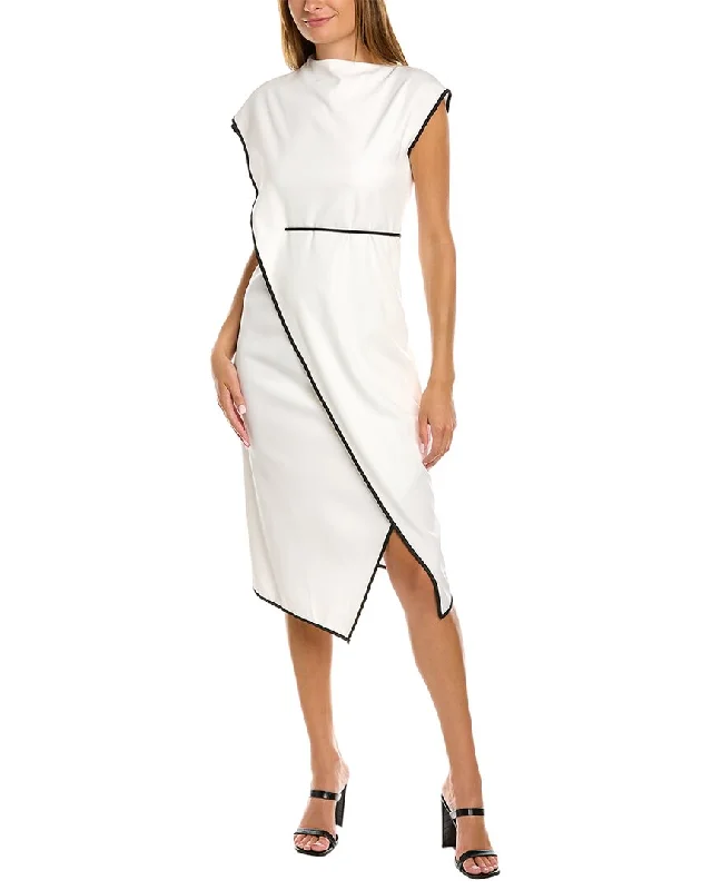 Gracia Asymmetrical Tie Wrap Dress