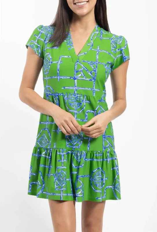 Ginger Bamboo Dress In Grass Green