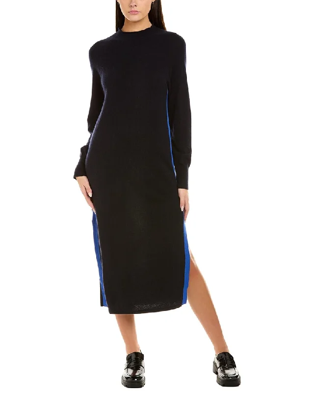 NAADAM Colorblocked Wool & Cashmere-Blend Sweaterdress