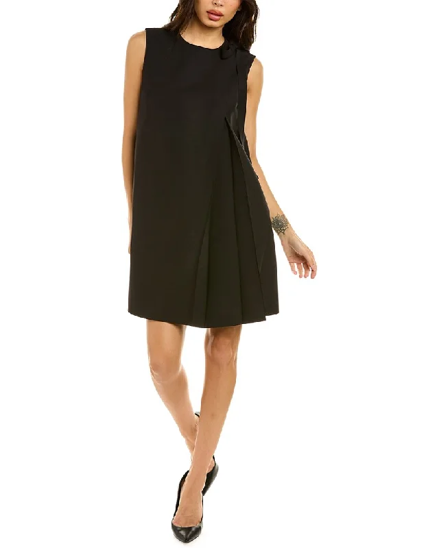 Oscar de la Renta Invert Pleat Shift Dress