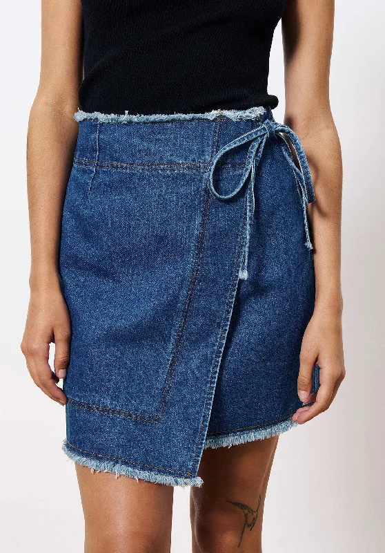 Denim Skirt Chc-25044 Nise Bleu-Jean