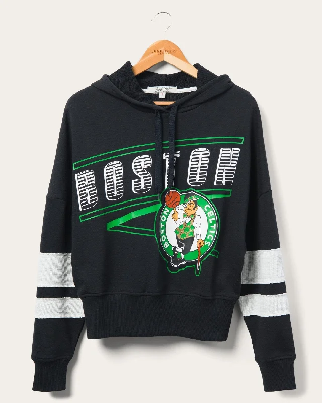 Women's Celtics Overtime Striped Fleece Hoodie