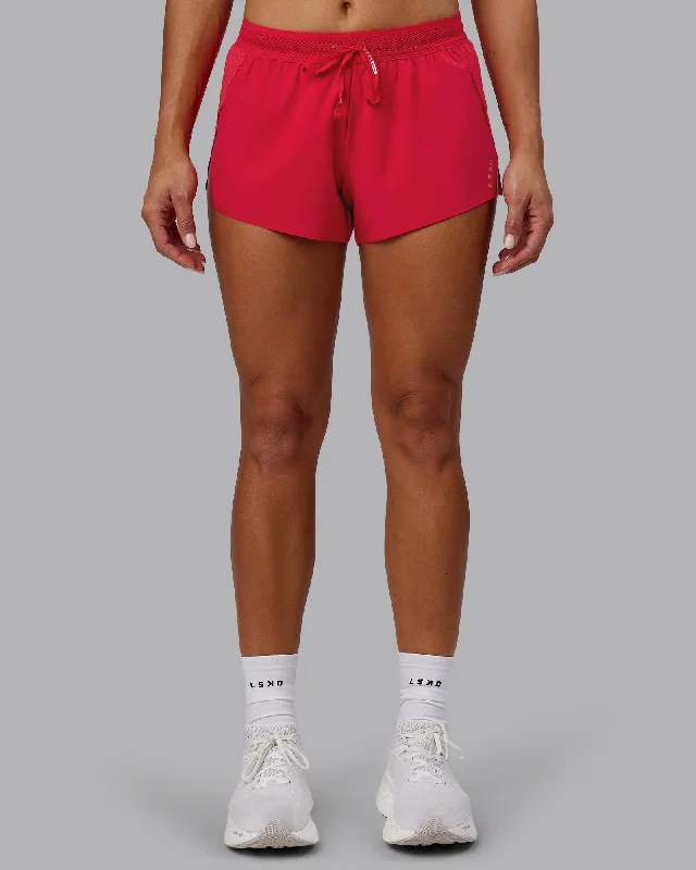 Accelerate 3" Run Short - Scarlet