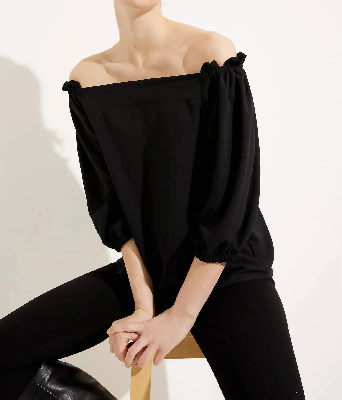 Off Shoulder Top In Black