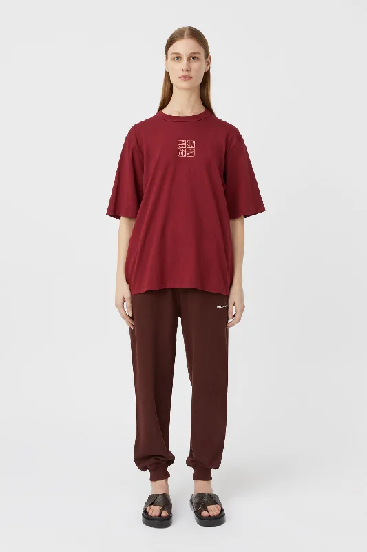 Camilla & Marc Monica Oversized Graphic Tee - Burgundy