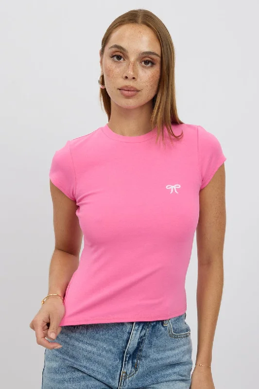 Pink Graphic Tee Short Sleeve