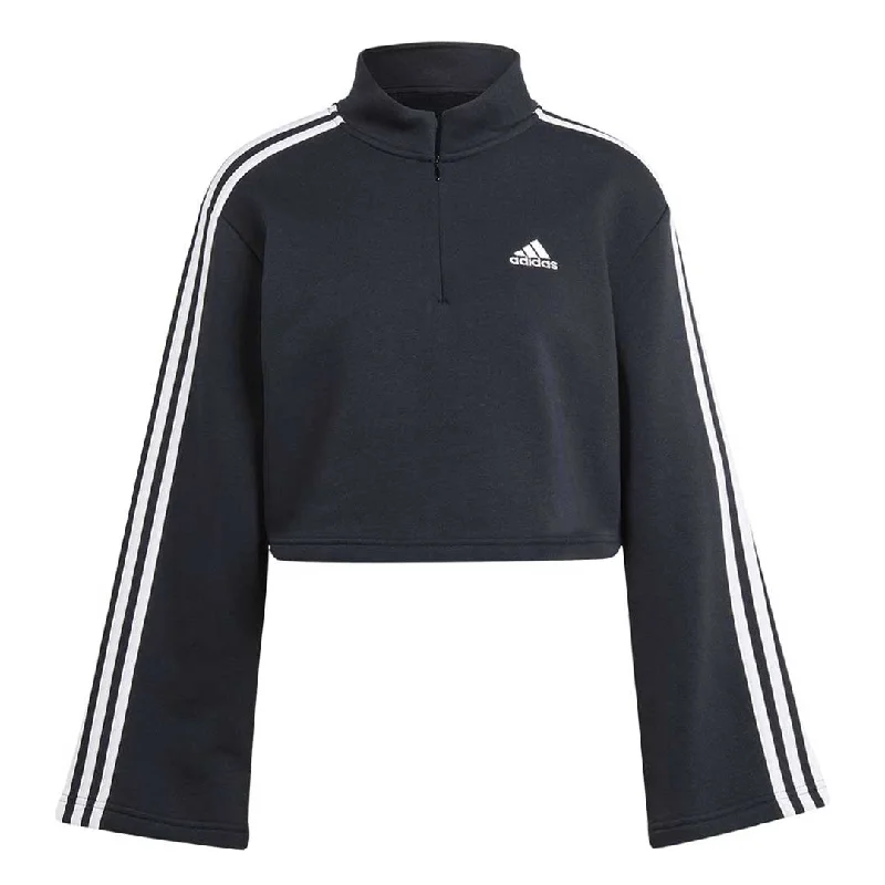 adidas - Women's Essentials 3-Stripes Fleece Quarter Zip Sweatshirt (HZ5750)