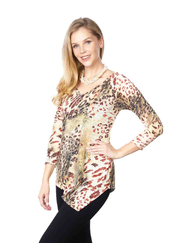 Tianello "Mamu" Print Knit Burnout "Toni" Tunic