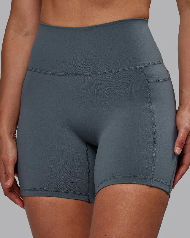 Fusion Mid Shorts with Pockets - Turbulence