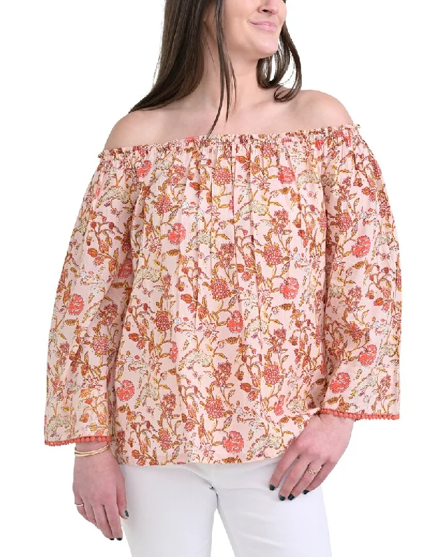 Pomegranate Off The Shoulder Top