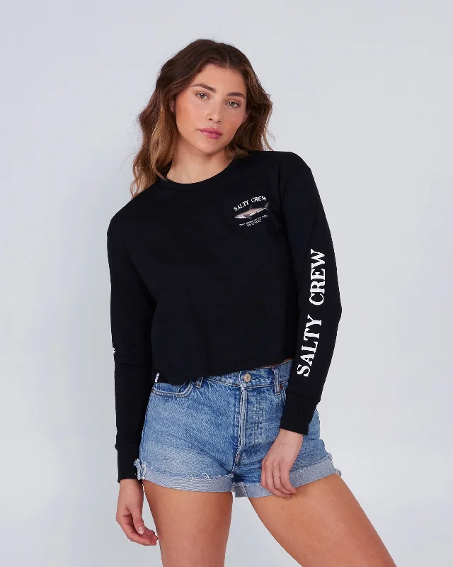 Bruce Long Sleeve Crop - Black