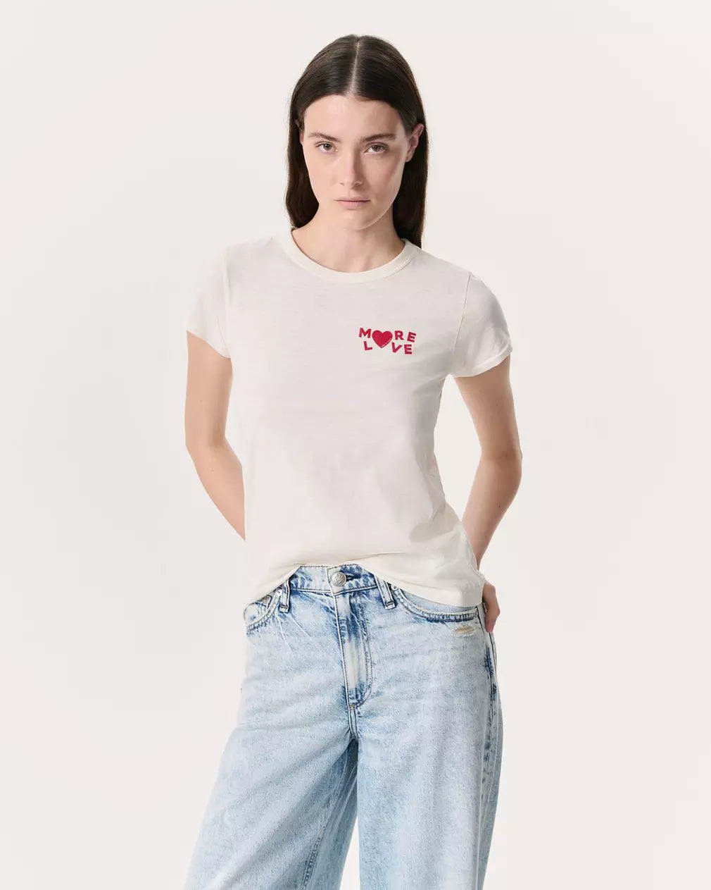 More Love Cotton Graphic Tee - Ivory