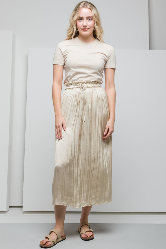 Pleated Skirt Natural