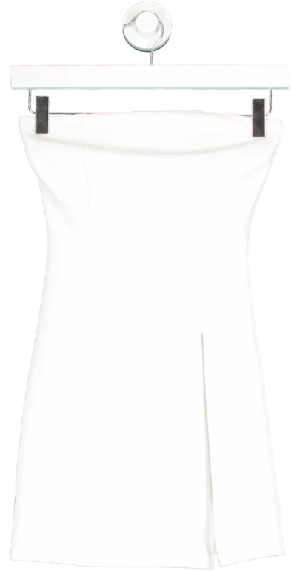 Miscreants London White Strapless Top With High Slit UK 6