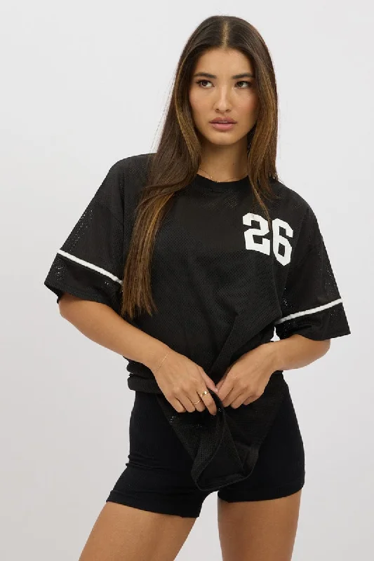 Black Graphic Tee Short Sleeve