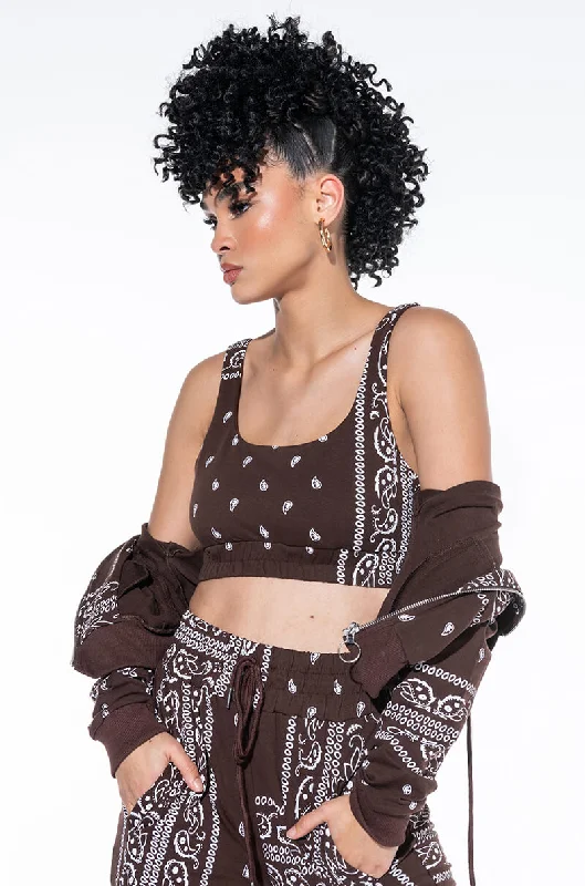 LUX PRINTED CROP TOP