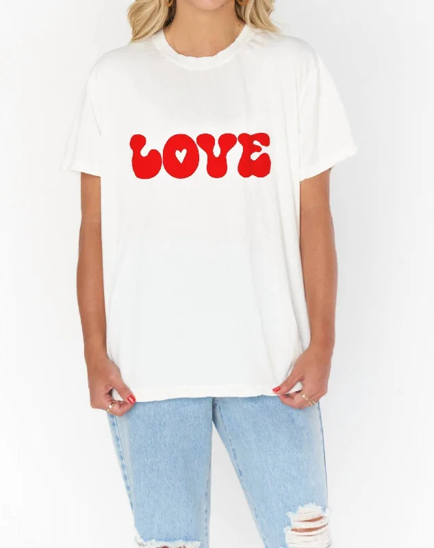 Love Graphic Tee In White