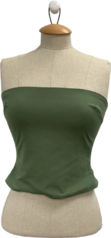 Mistress Rocks Green Crepe Strapless Top UK S