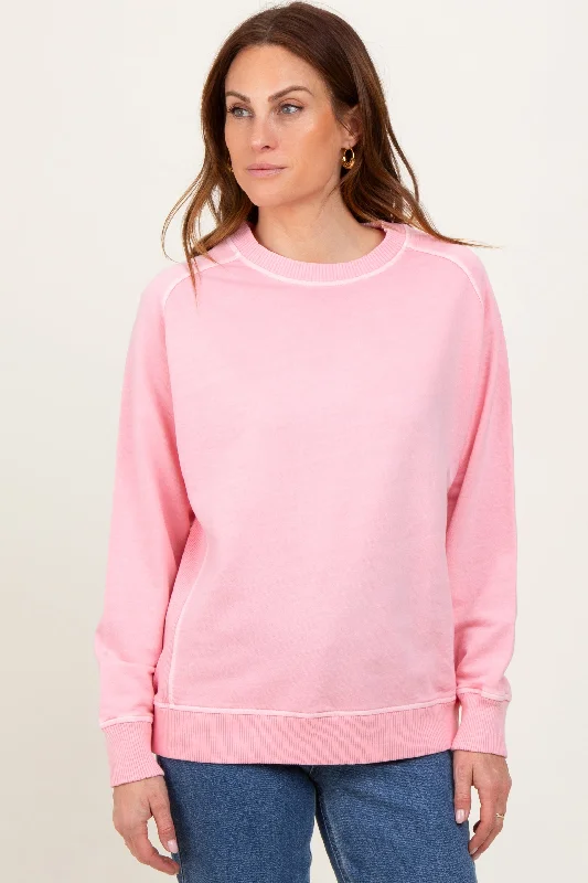 Peach French Terry Vintage Wash Pullover