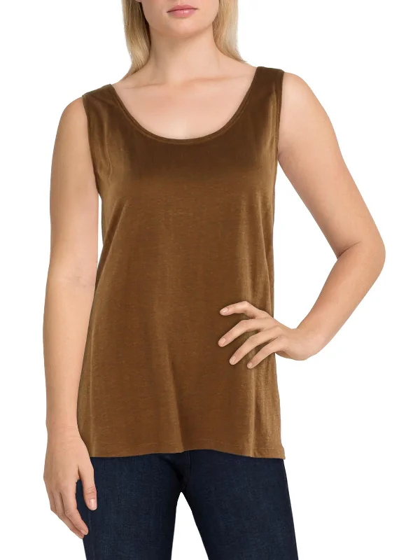 Womens Scoop Neck Sleeveless Shell