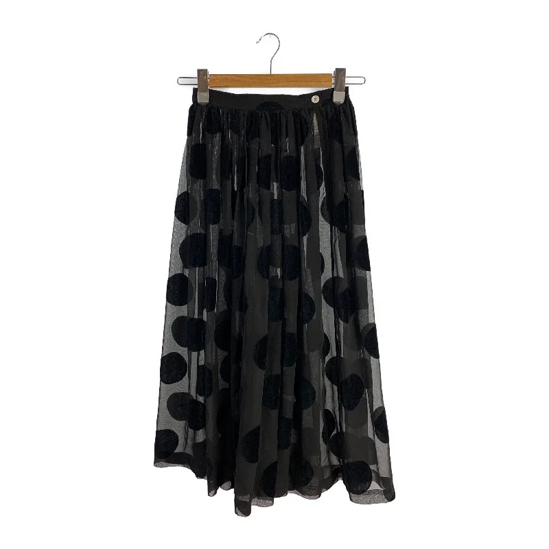 COMME des GARCONS/Wide Leg Pants/M/Cotton/Polka Dot/GS-11037/Black