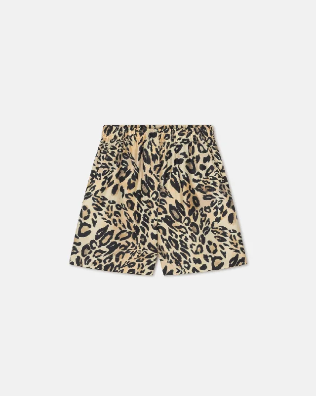 Exter - Printed Twill-Silk Boxer Shorts - Leopard