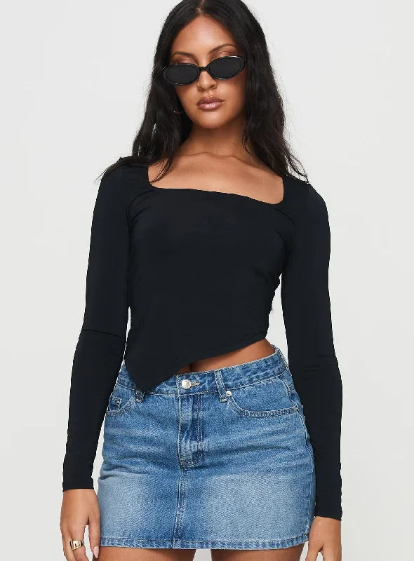 Inca Long Sleeve Top Black