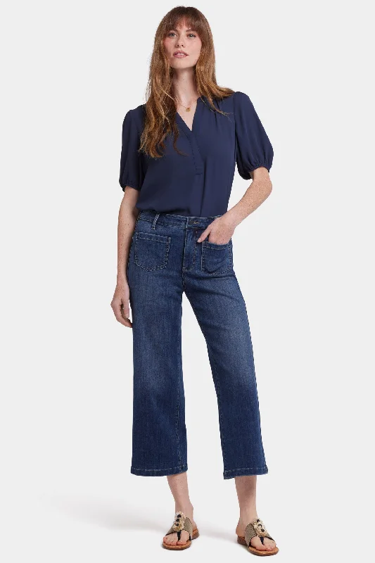 Coco Relaxed Wide Leg Crop Jeans - Rio Rapids