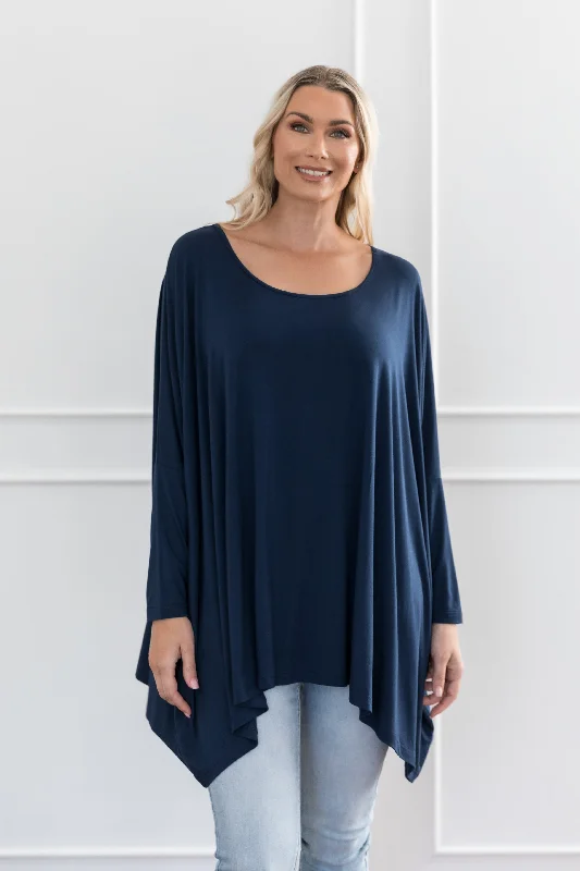 Long Sleeve Essential Top | Navy