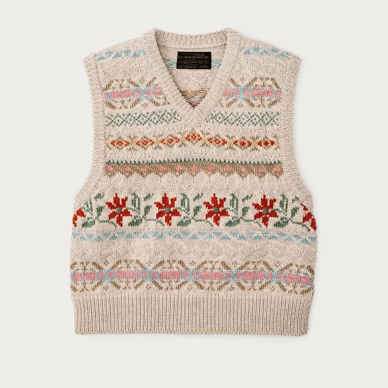 WOMEN'S JACQUARD COTTON VEST