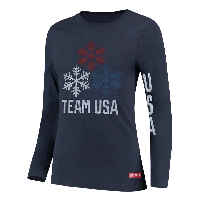 Women's Team USA Snowflake Long Sleeve T-Shirt (K69469NUS)