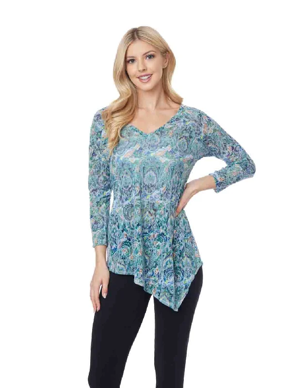 Tianello "Shailene" Print Knit Burnout "Toni" Tunic S,M