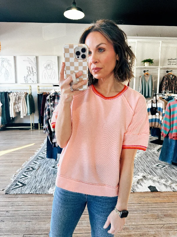 Spring Short Sleeve Sweatshirt - 2 Colors