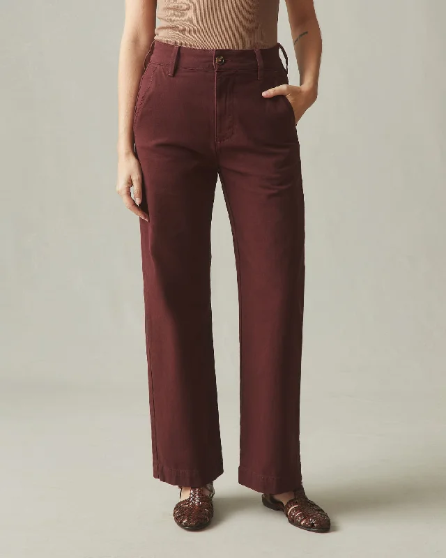 Wide Leg Pant - Rum Raisin