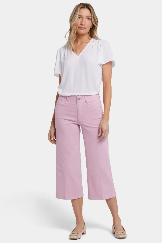 Brigitte Wide Leg Capri Jeans - Pink Nectar