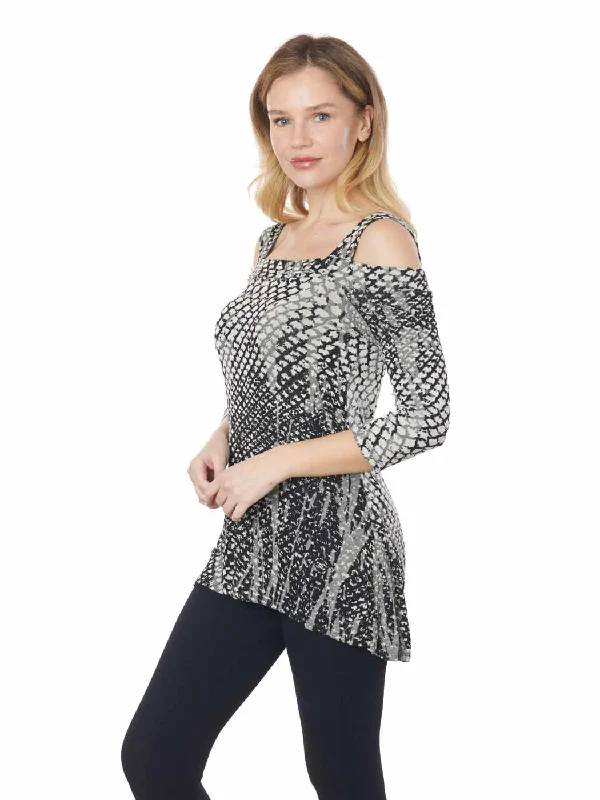 Tianello "COQUIL"  French Knit "Simha" Cold Shoulder, Tunic S,M,L,XL