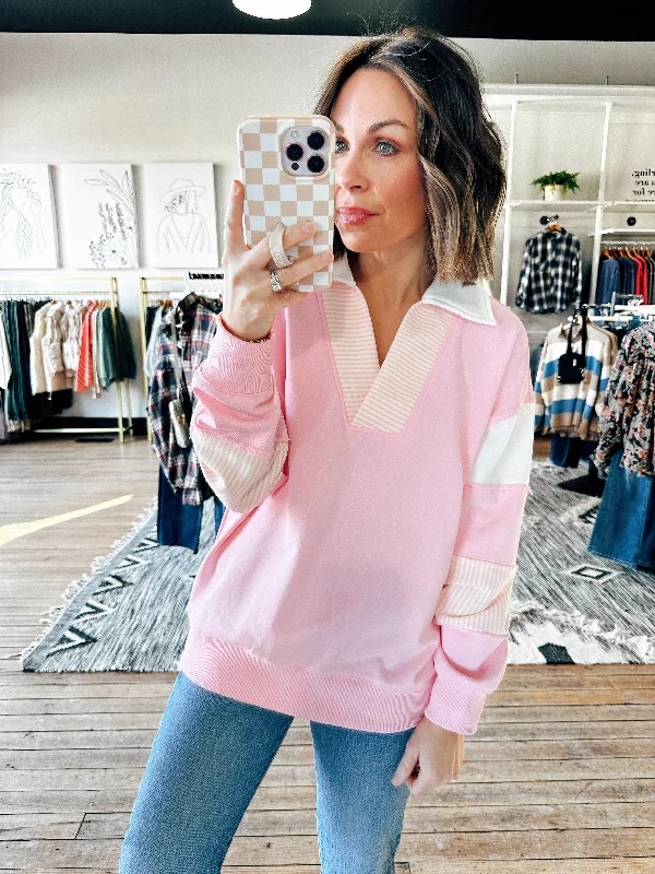 Colorwave V-Neck Terry Sweatshirt-2 Colors