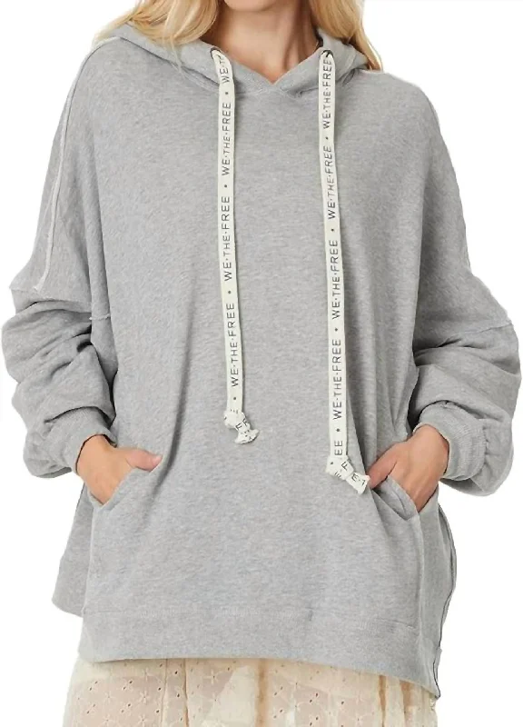 We Hoodie In Heather Grey