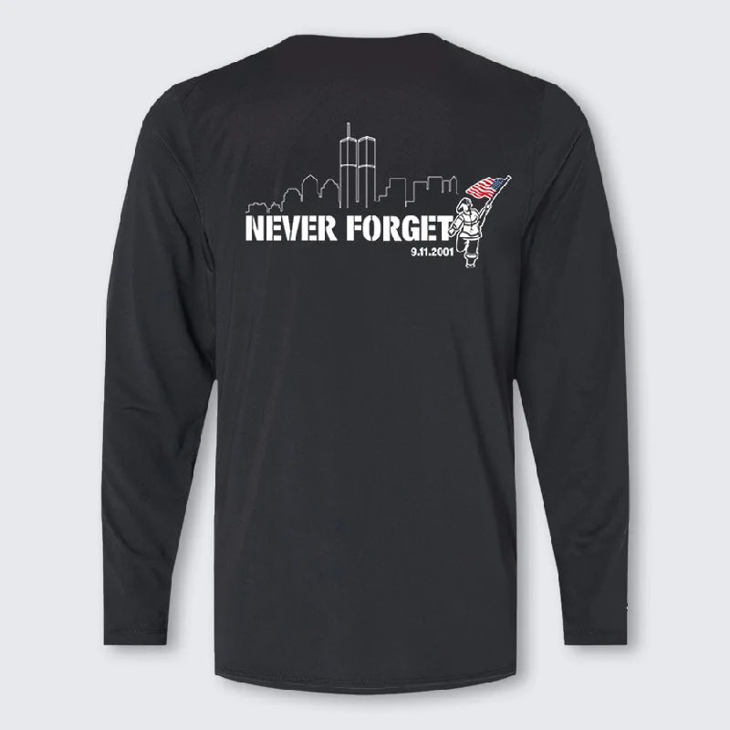 T2T Never Forget Long Sleeve Performance Tee – Unisex - (Black)