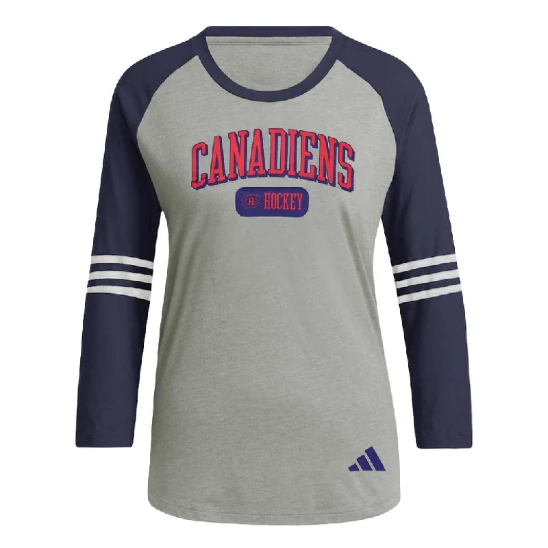 adidas - Women's Montreal Canadiens Baseball Long Sleeve T-Shirt (IA3717)