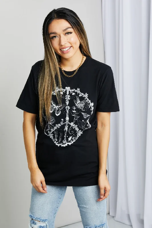 Full Size Butterfly Graphic Tee Shirt