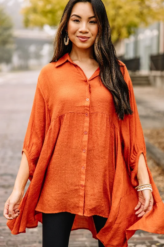 Take Me There Rust Orange Tunic