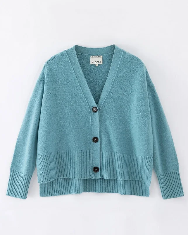 Aleger N.99 Cashmere Blend Oversized Cardigan - Sicily Blue