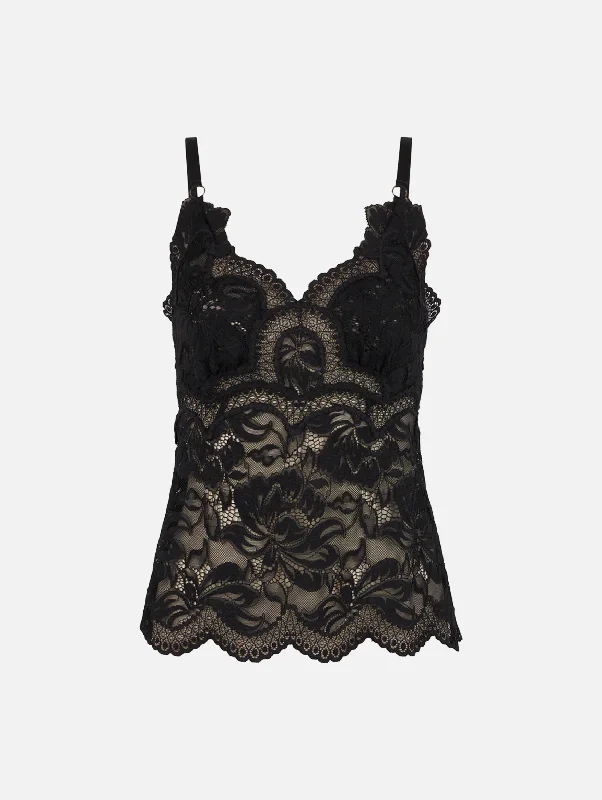 Lace Cami Top in Black