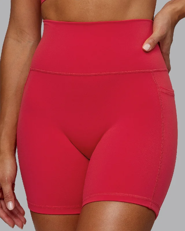 Fusion Mid Shorts with Pockets - Scarlet