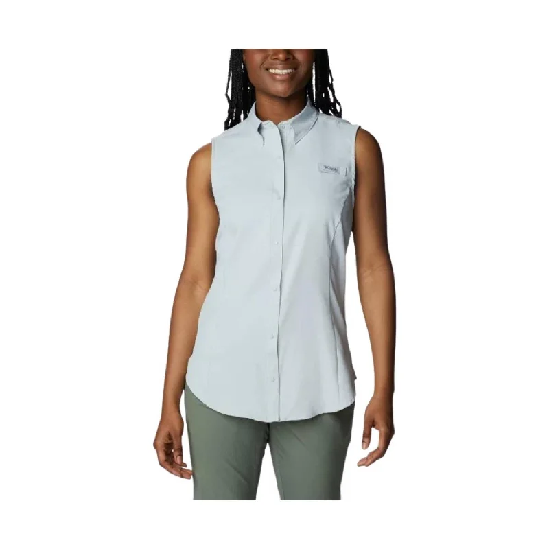 Columbia Women's PFG Tamiami Sleeveless Shirt - Cool Grey FINAL SALE