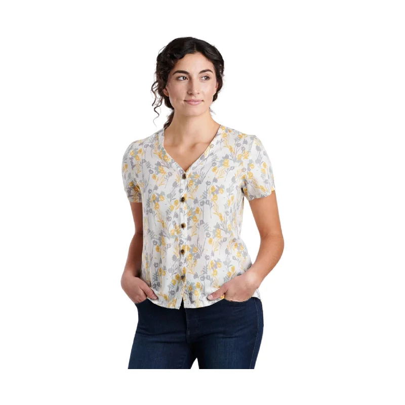 Kuhl Women's Hadley Short Sleeve Top - Ivory Print - ONLINE STORE CREDIT/EXCHANGE ONLY