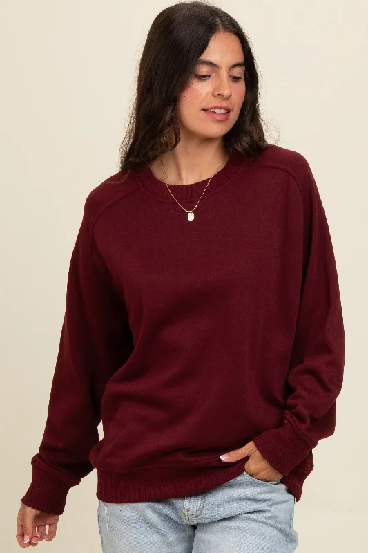 Burgundy Pullover Terry Crewneck