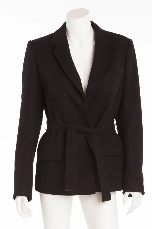 Balmain - Belted Black Wool/Cashmere Jacket - FR 40