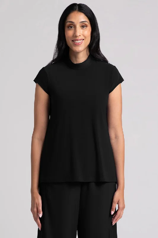 Mock Neck Top Relax | Black